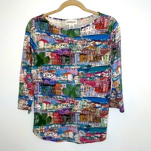 Peck & Peck Medium 3/4 Sleeve Blouse